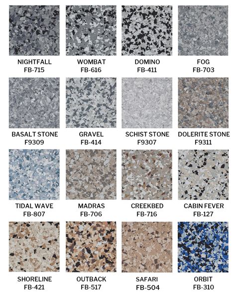 Epoxy Floor Paint Color Chart Flooring Blog