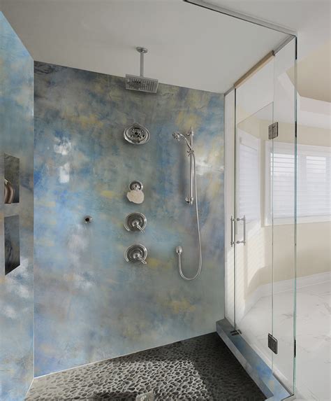 Epoxy shower walls. Epoxy Shower Wall Panel. Shower panel walls are an easy way to open up small bathroom spaces. Add a painter's touch by hand-painting this high-quality resin wall panel with any design you like. This hand-painted is designed to bring the beauty of custom tile to your shower without the hassle. Our DIY … 
