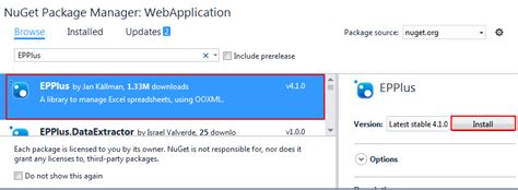 Epplus documentation.  Version 5 supports . NET library for creating and manipulating Excel...