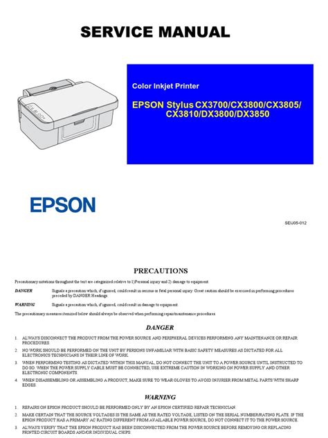 Epson CX3700 3800 3805 3810 DX3800 3850