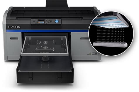 Epson f2100 dtg printer.  The Epson F2100 Printer automatically verifies the surface height...
