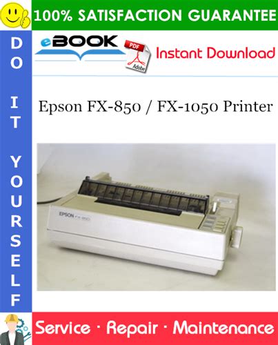Epson fx 850 fx 1050 printer service repair manual. - Boost graph library user guide and reference manual the lie quan lee.