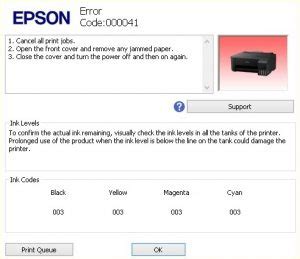 Epson l3110 error code 000041.  Connectivity issues 9.  Software conflicts 8...