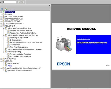 Epson picturemate 500 deluxe service manual repair guide. - Ejemplo de manual de procedimientos de una empresa.