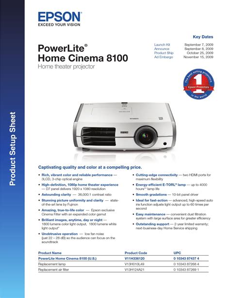 Epson powerlite home cinema 8100 manual. - Codice a barre qualsiasi guida per l'utente.