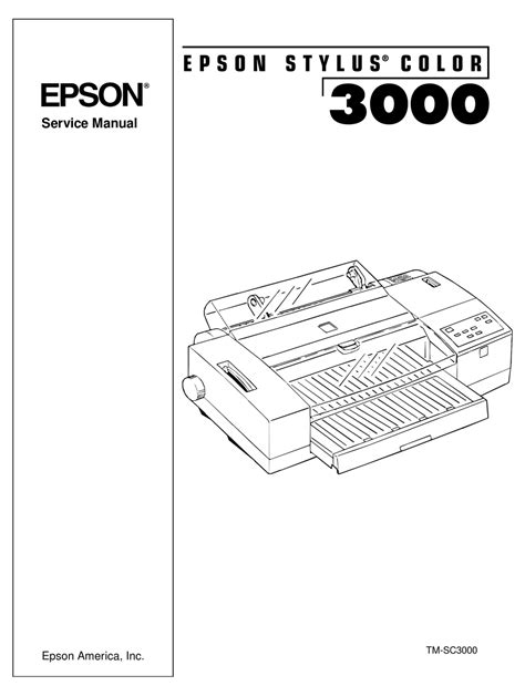 Epson stylus color 3000 manuale di servizio della stampante. - De tuinman en de dood van diana.