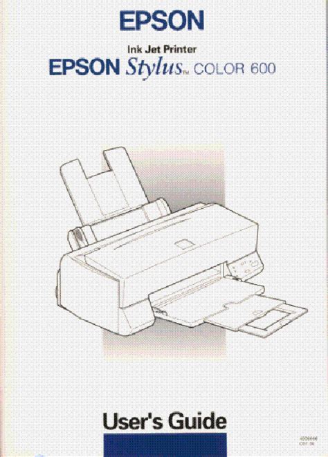 Epson stylus color 600 printer manual. - Manual de servicio para case mx 270.