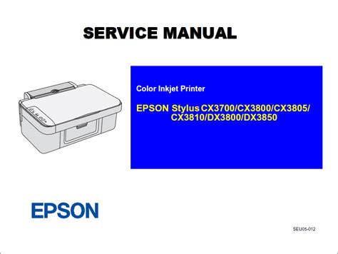 Epson stylus cx3700 cx3800 cx3805 cx3810 dx3800 dx3850 service manual. - 2005 gmc envoy and xl and denali owners manual.