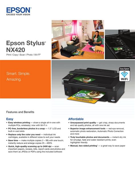 Epson stylus nx420 all in one printer instruction manual. - El mundo es ancho y ajeno.