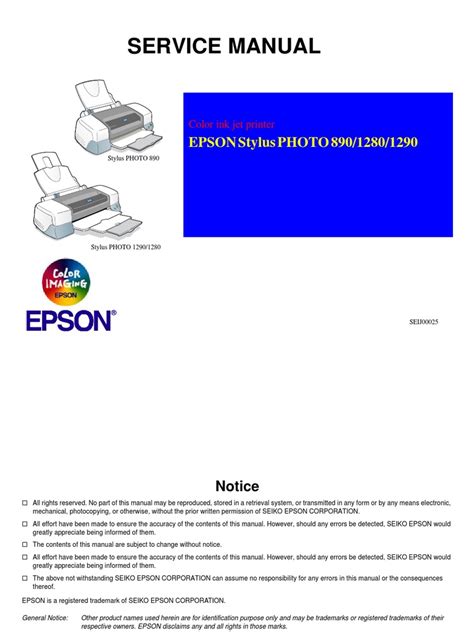 Epson stylus photo 890 1280 1290 service manual. - Jvc xv n450buc dvd player service manual.