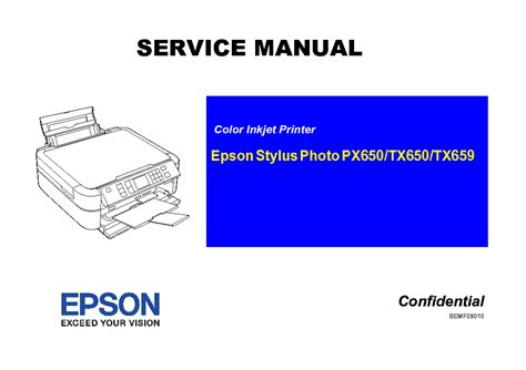 Epson stylus photo px650 tx650 tx659 color inkjet printer service repair manual. - Vie et les écrits de platon..