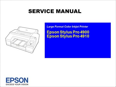 Epson stylus pro 4900 field repair manual. - Histórias para quem não tem tempo.