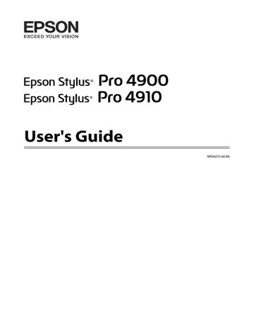 Epson stylus pro 4900 user manual. - Earth manual volume 1 3rd edition.