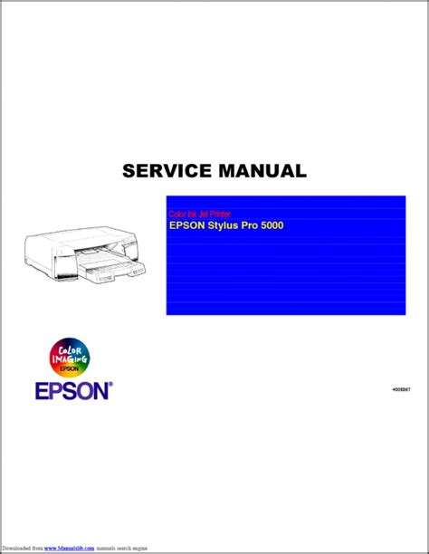 Epson stylus pro 5000 printer service manual. - Haynes manual build your own computer.