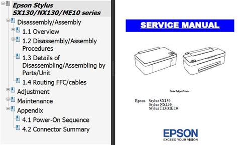 Epson stylus sx130 nx130 t13 me10 service handbuch. - Manual de taller de reparación de servicio yamaha pw80 2015 en adelante.