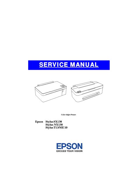 Epson stylus sx130 nx130 t13 me10 service manual. - La literatura para nios y jovenes.