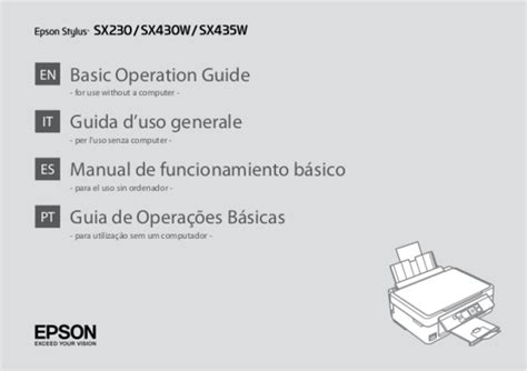Epson stylus sx435w manual de usuario. - Traffic signal level 1 study guide.