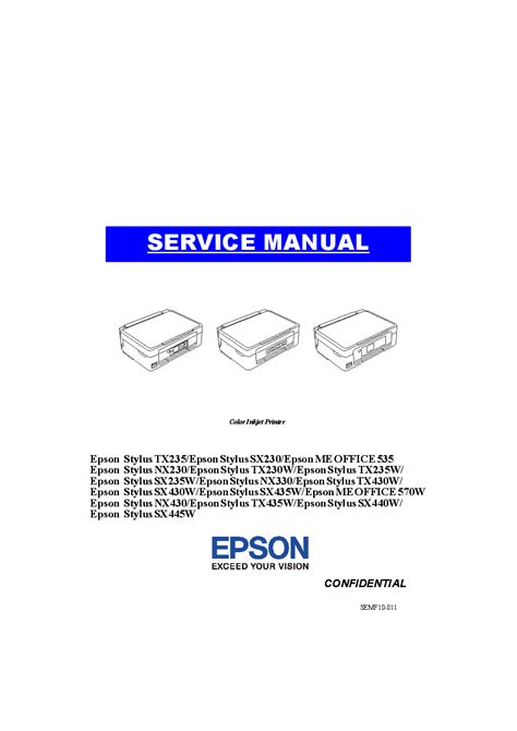 Epson stylus tx235 tx230w tx235w tx430w tx435w service manual repair guide. - Douze idées qui changèrent le monde.