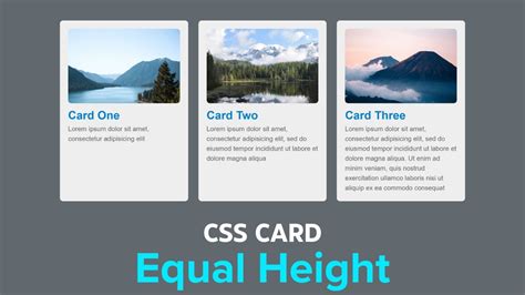 Equal height cards.  I&rsquo;ve tried Sep 15, 2019 · Getting crazy wi...