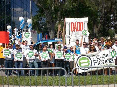 Equality florida. The report is produced in tandem with the Equality Federation. Getting maximum scores of 100 in Florida are: Tampa, Wilton Manors, Fort Lauderdale, Hollywood, Miami, Oakland Park, Orlando, and St. Petersburg. The scores come in a year where Equality Florida and the Human Rights Campaign issued a travel advisory detailing risks associated with ... 