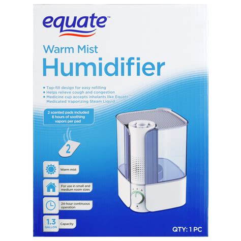 Equate humidifier.  It quietly runs Equate Warm Mist Top Fill Humidifier, F...