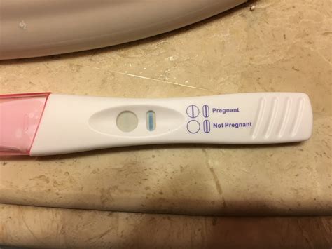 A faint line on a pregnancy test can mean a positive re