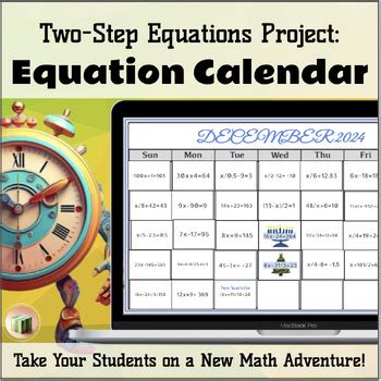 Equation Calendar Project Printable Computer Tools