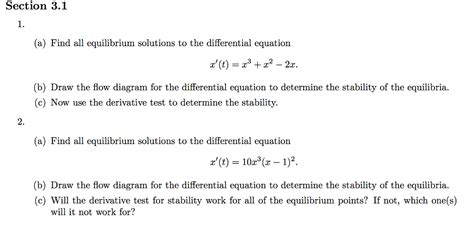 Equilibrium solutions of differential equations Mathematics Stack