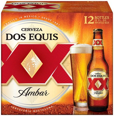 Equis beer. The main ingredients in Dos Equis beer are malted barley, hops, and water. The alcohol content in a bottle of Dos Equis ranges from 4.7-5.9%, depending on the beer. While there is no sugar in the beer itself, Dos Equis may contain a small amount of residual sugar from the fermentation process. This process generally adds a small amount of ... 