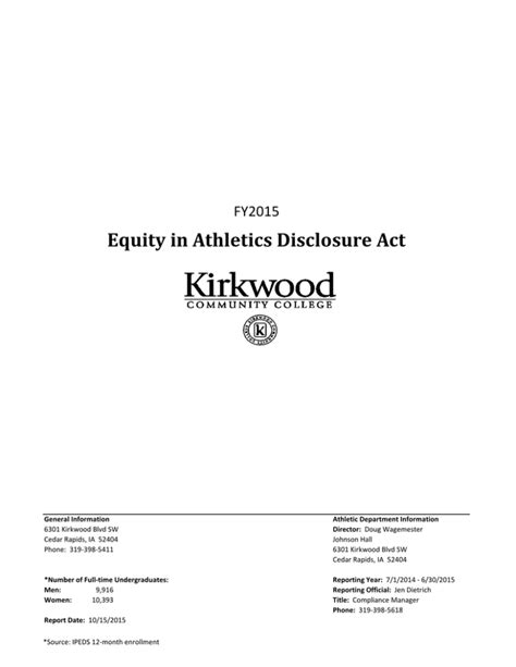 Equity in athletics disclosure act. Things To Know About Equity in athletics disclosure act. 