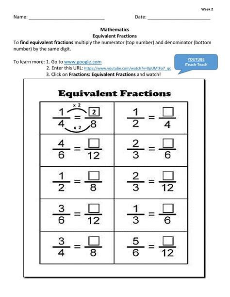 Equivalent fractions using multiplication worksheet.  Mar 5, 2026 · Browse 4th Grade Fraction...