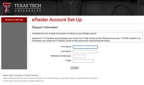 In this guide, we will walk you through key processes, including logging in, setting up a new eRaider account, resetting your password, and obtaining your eRaider username. How to Log Into TTU Raiderlink: To access the Raiderlink portal, follow these simple steps: Navigate to portal.texastech.edu. Enter your ttu eRaider username. Input your .... 