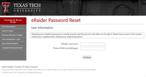 I forgot my eRaider username and/or password. How can I get it? Buzz Words. ... Texas Tech University, 2500 Broadway, Lubbock, TX 79409; Phone 806.742.2011; Email. 