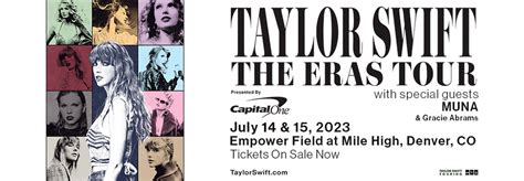 Taylor Swift | The Eras Tour. Mon, 19 Aug 2024, 16:00. Mon, 19 Aug 2024, 16:00 |. Wembley Stadium, London. Accessible Tickets. Handling and Delivery Fees may apply to your order. VIP Package Terms & Conditions " All sales are final. There are no refunds or exchanges under any circumstances. " The artist, show and venue reserv.... 