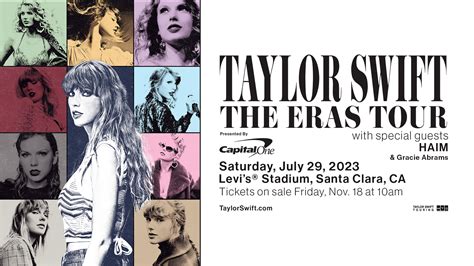 Eras tour santa clara tickets. The artist's Eras Tour concert in Santa Clara drew a crowd of over 70,000 people, including celebrities such as Meta CEO Mark Zuckerberg and supermodel Gigi Hadid. The show, which features over ... 