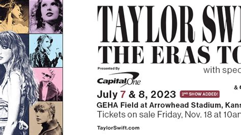 If you couldn’t score tickets to Taylor Swift ‘s 2023 Eras Tour, don’t fret. On Friday (Nov. 11), the singer added 17 more shows to the 27-date U.S. tour that will celebrate all 10 of her .... 