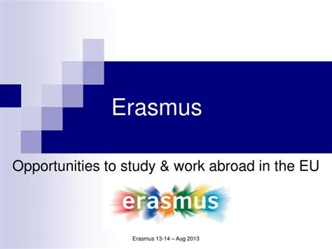 Erasmus ppt
