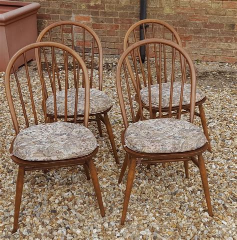 Ercol armchair vintage.  Discover Our Pre-Loved Ercol Dining Chairs Collection.  Set of 4 Vi...
