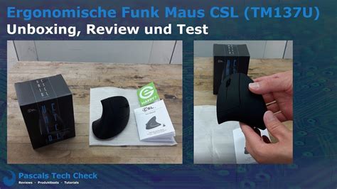 Ergonomische Funk Maus CSL TM137U Unboxing, Review und Test