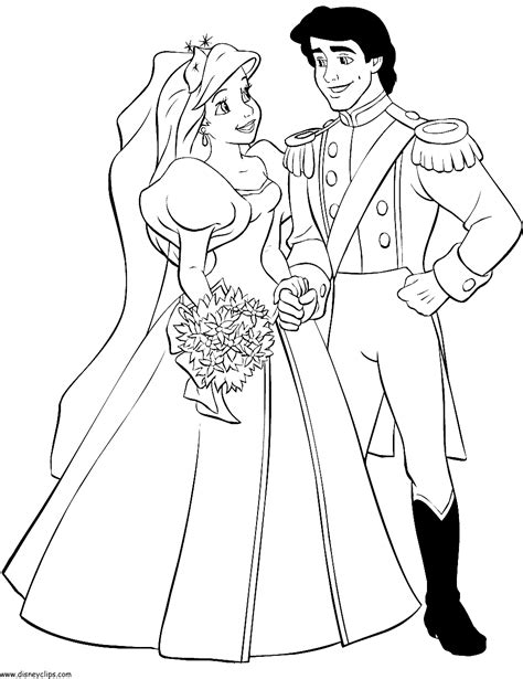 Eric And Ariel Coloring Pages
