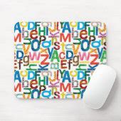 Eric Carle Alphabet Pattern Letters Mouse Pad