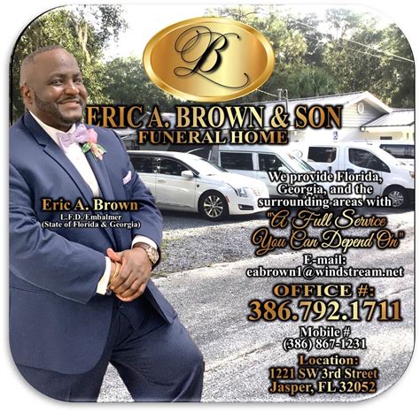 Eric brown funeral home facebook. .  ...