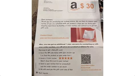 Eric rice muma letter in mail amazon. Mar 1, 2024 · Looks like a scam. … I got a letter today 9/23/2022 offering a $40 Amazon gift card Some of received it eric rice muma letter on 466 landeros. … Eric Rice Mumma is an individual or entity sending letters to Amazon customers, offering gift cards in exchange for 5-star reviews. Is the Eric Rice Mumma letter a scam? The legitimacy of the ... 
