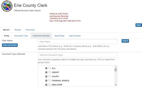Erie county clerk of courts website.  Upon obtaining an access code, please visit ht...