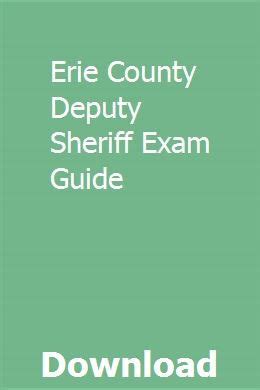 Erie county deputy sheriff exam guide. - Sony cybershot dsc w300 service manual repair guide.