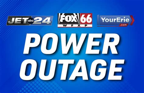 Erie power outage. Current outage details: 4 outages and 8 total estimated electric customers without power as of May 14, 5:00 PM. Log in to see if your home/business is without ... 