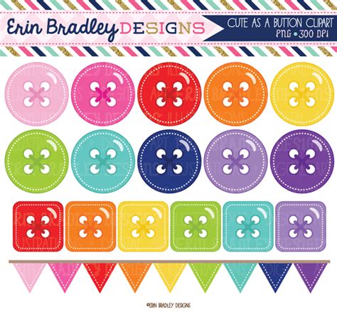 Erin Bradley Designs Cute As A Button Graphics