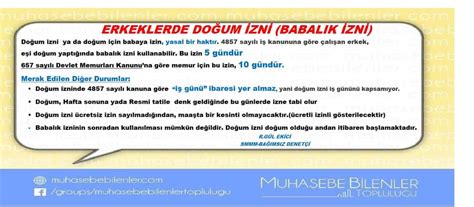 Erkeklerde doğum izni . 