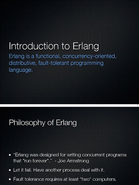 Erlang -- Introduction