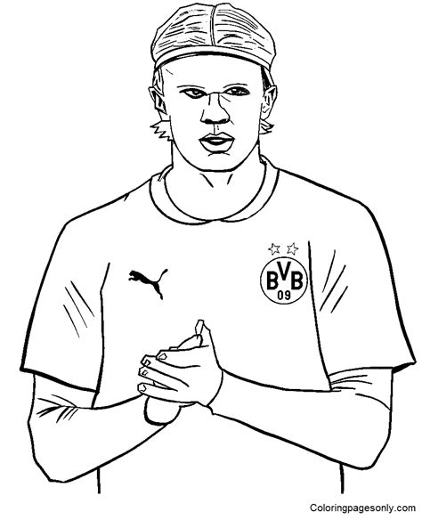 Erling Haaland coloring page - Free printable - pinterest.com